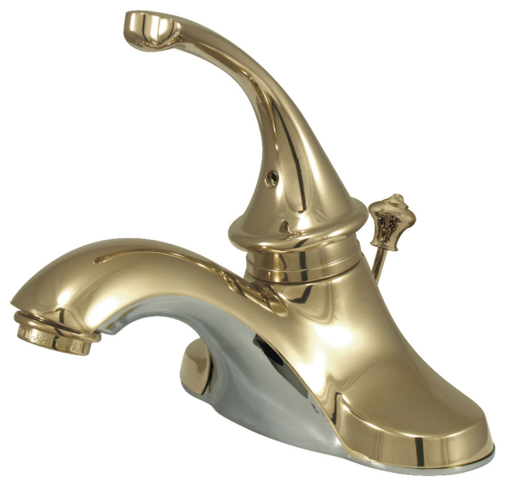 Kingston Brass 4" Centerset Bathroom Faucet, Polished Brass