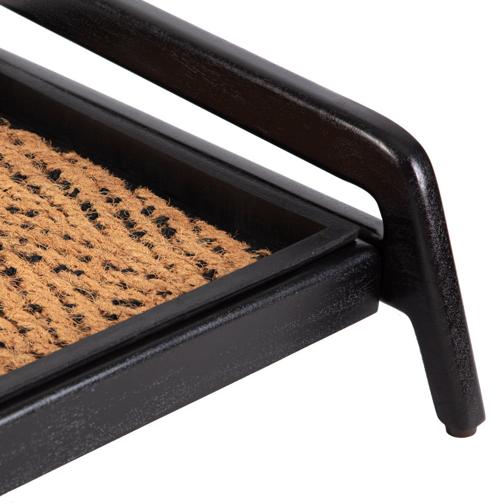 Single-Tier Black Stand With 2-Pair Rubber Boot Tray Irish Lion