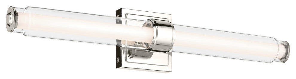 26.5" Linear Bath Bar Medium LED With Clear Glass