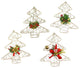 Club Gold Wire Santa Christmas Tree Ornaments, Set of 72