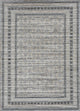 7'x9' Gray Machine Woven UV Treated Bordered Chevron Indoor/Outdoor Area Rug