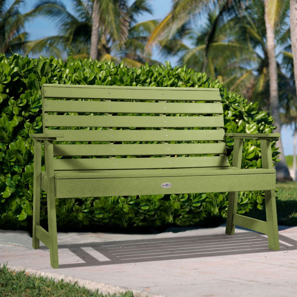 Riverside Garden Bench 4', Palm Green