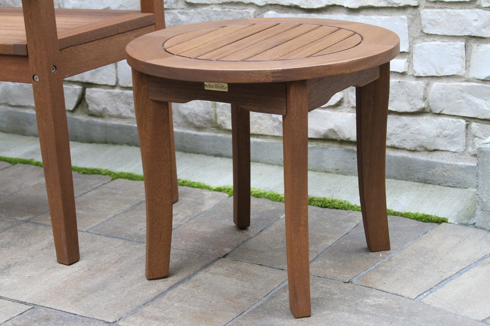 Round Eucalyptus End Table
