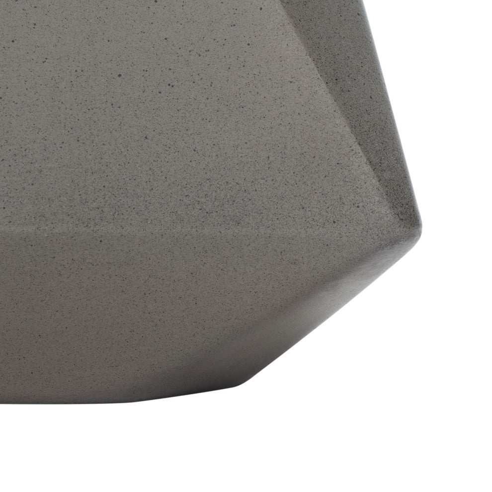 Safavieh Conan Concrete Accent Stool Dark, Grey
