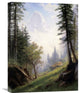 "Among the Bernese Alps" Stretched Canvas Giclee by Albert Bierstadt, 17"x22"