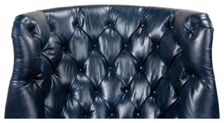 Georgian Barrel Back Wingchair - Chateau Blue