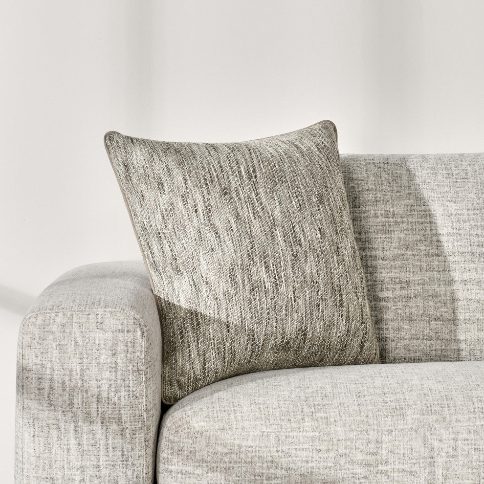 Sharma Cotton Blend Throw Pillow, Natural, 22x22