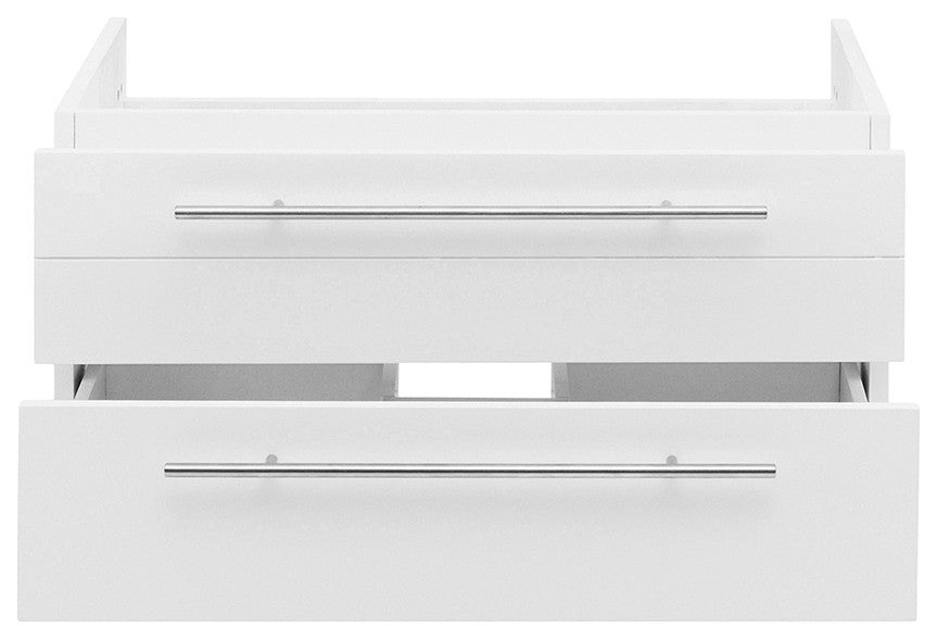 Lucera Wall Mount Vessel Sink Bathroom Cabinet, White, 30"