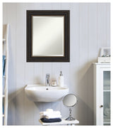 Accent Bronze Beveled Bathroom Wall Mirror - 21 x 25 in.