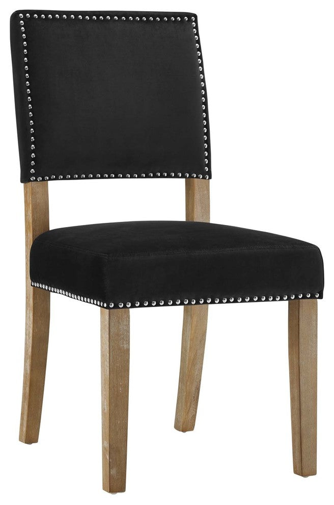 Oblige Dining Chair Wood Set of 4, Black