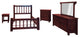 Barnwood Style Timber Peg Mission Bedroom Set, Michael's Cherry, King