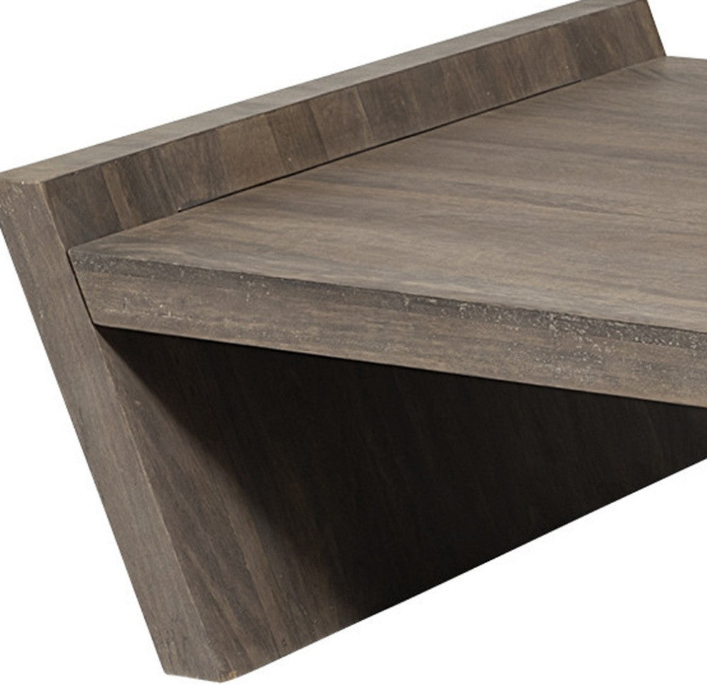 59" Brown Wood Coffee Table