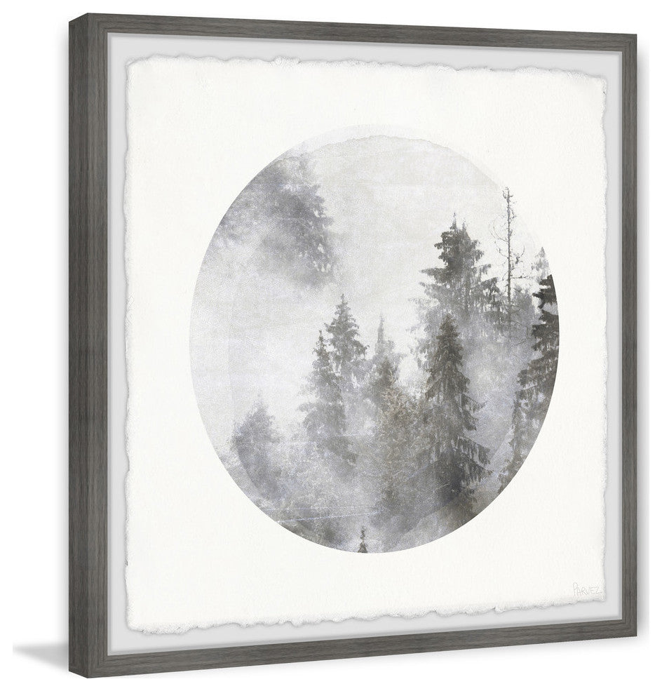 "Misty Magical Forest" Framed Painting Print, 12"x12"