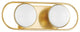 2 Light Bath Sconce, Aged Brass