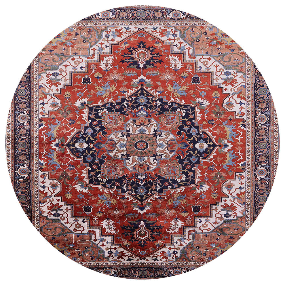 Ahgly Company Indoor Round Mid-Century Modern Area Rugs, 3' Round