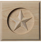 5"W x 5"H x 3/4"P Austin Star Rosette, Alder