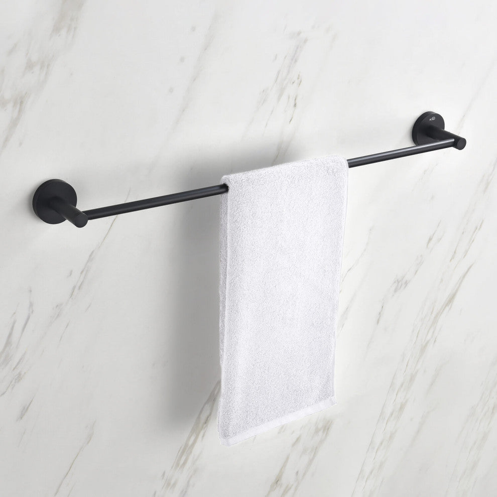 Circular 24" Bathroom Towel Bar KBA1404, Matte Black