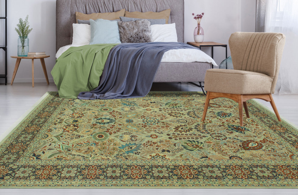 Pak-Persian Afuw Gray/Navy Rug, 9'1x12'3