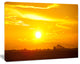 Bright Yellow Sky At Sri Lanka Sunset, African Landscape Canvas Print, 40"x30"