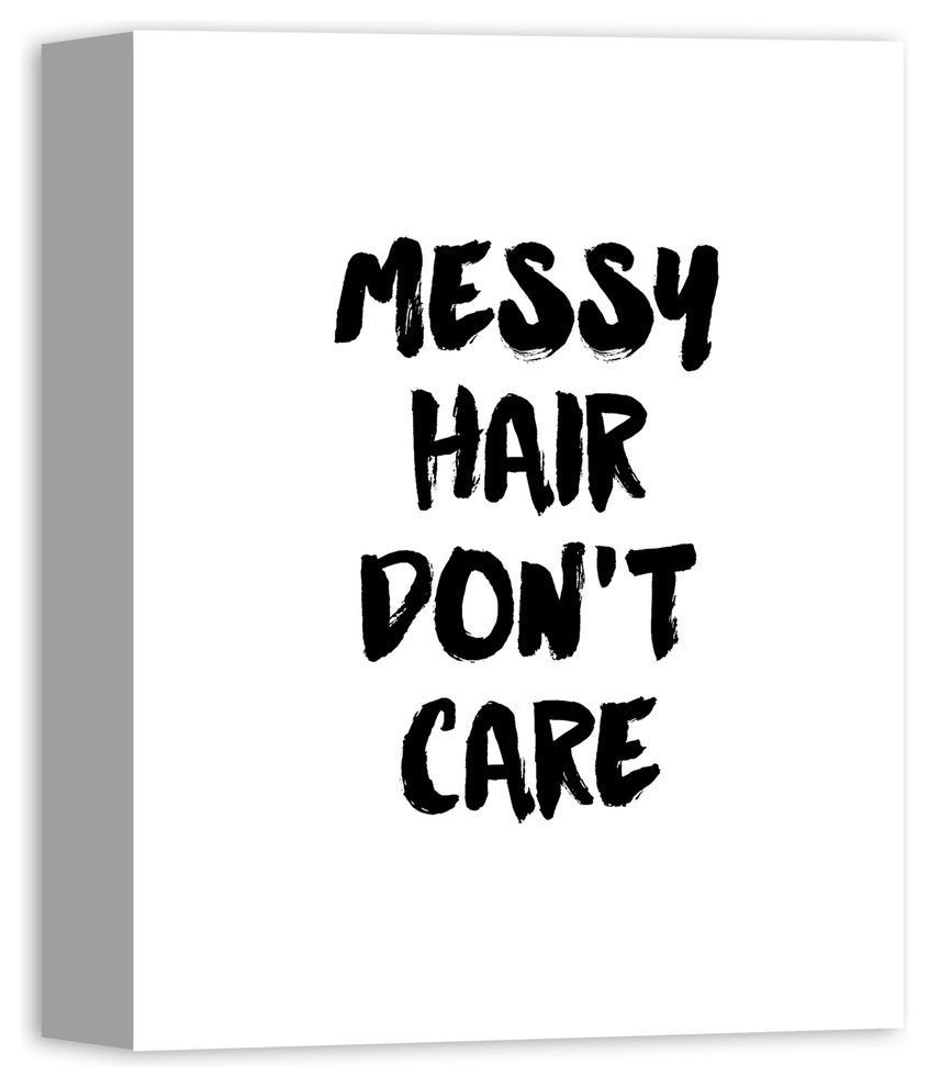 Messy Hair Don't Care 11x14 Canvas Wall Art