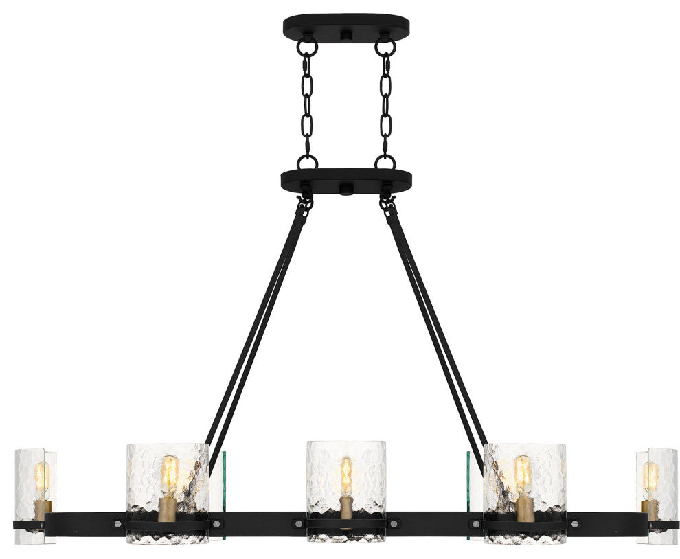 Quoizel GLC842 Gloucester 8 Light 42"W Linear Chandelier - Matte Black
