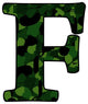 VWAQ Camoflauge F Wall Decal Peel and Stick Military Camo Pattern Wall Letter