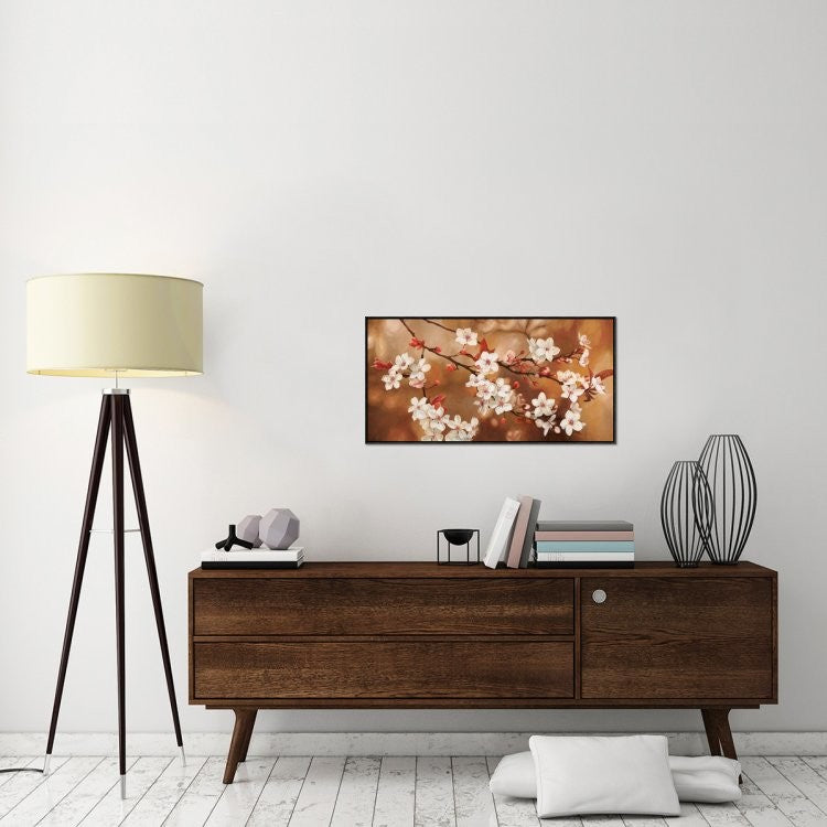 "Sakura" Framed Canvas Giclee by Thomlinson, 37x19"