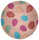 Egg Hunt Easter Chenille Rug, Sunwashed Red, 5' Round