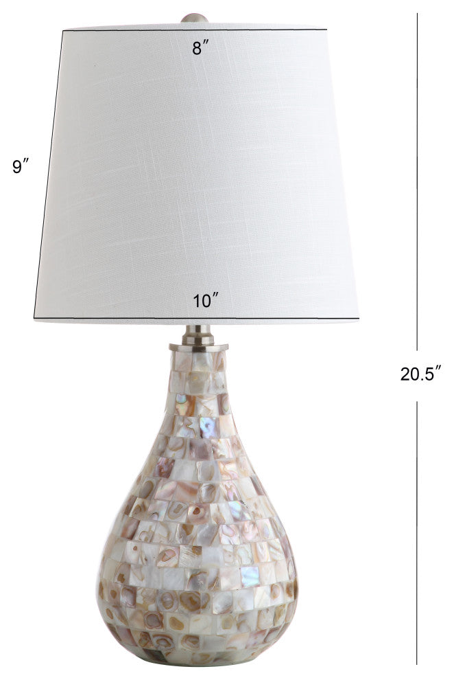 Mona 20.5" Mini Table Lamp, Seashell, Seashell
