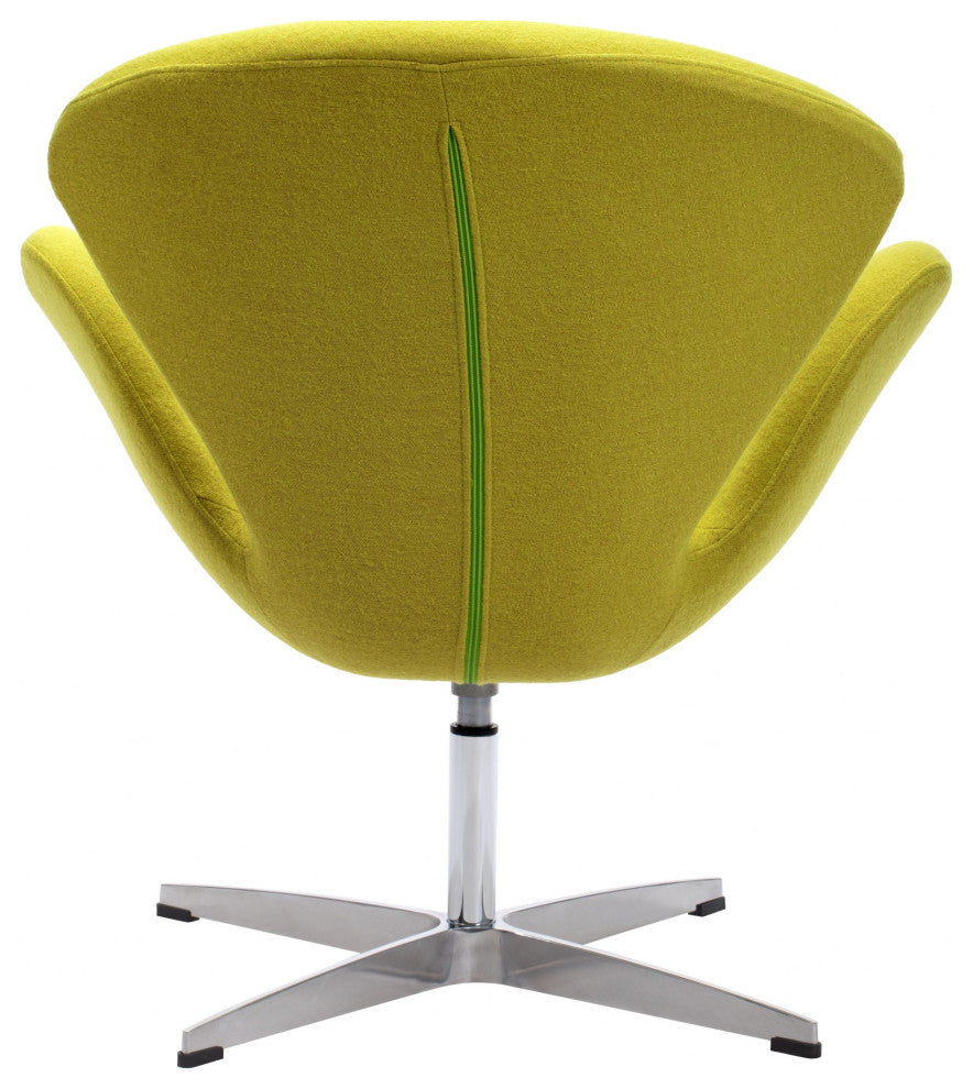 Lime Green Scoop Swivel Chair