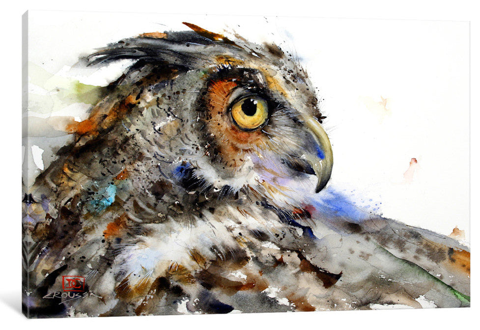 "Owl II" by Dean Crouser, Canvas Print, 26"x18"