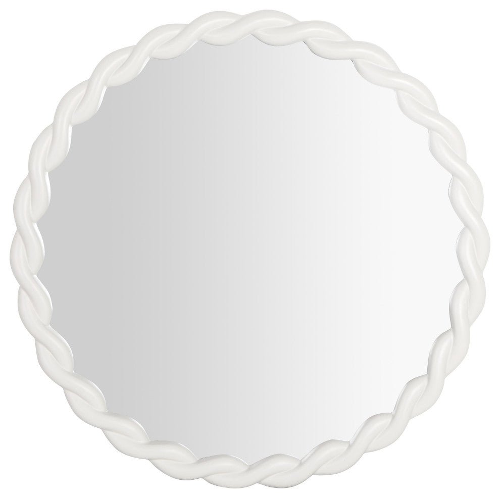 Agnes Cream Round Mirror - Cream