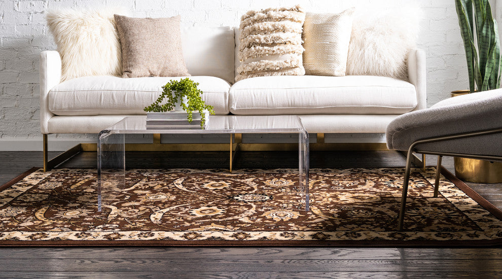 Unique Loom Brown Espahan Cape Cod 5'' 0 x 8'' 0 Area Rug