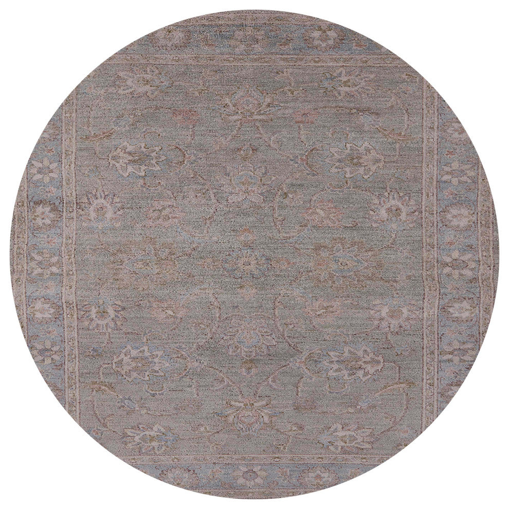 Ahgly Company Indoor Round Mid-Century Modern Area Rugs, 7' Round