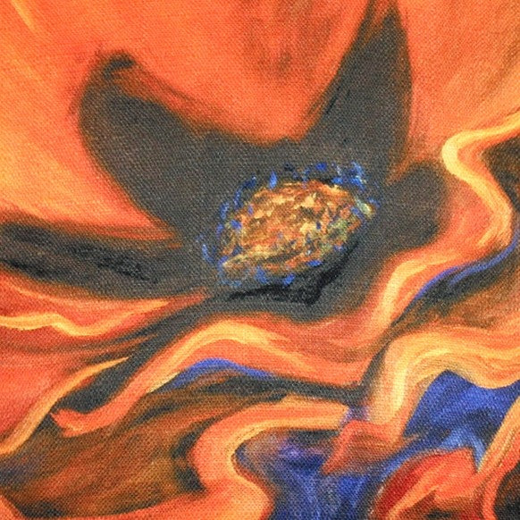 Pillow Decor - Orange Poppy 20 x 20 Throw Pillow