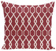 Charleston Geometric Print Outdoor Pillow, Brick, 18"x18"