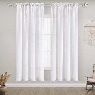 1" Diameter Regina Curtain Rod, 48"-84", Pewter