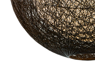 Maxim 14407 Bali 1 Light 24"W Woven String Globe Pendant - Chocolate