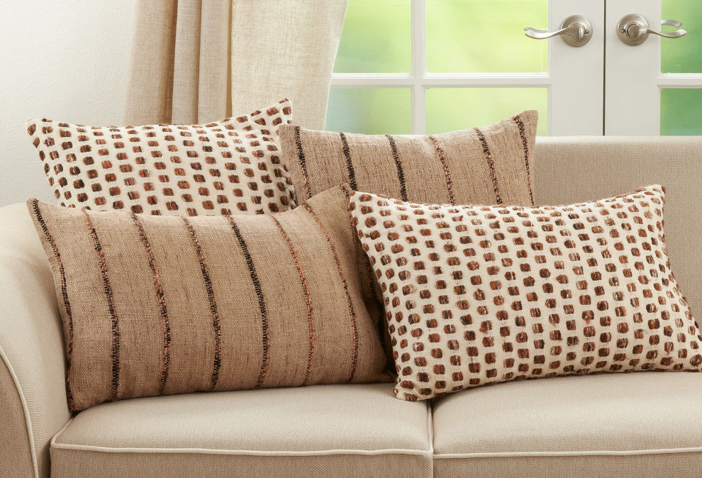 Striped Design Throw Pillow Cover, 16"x24"