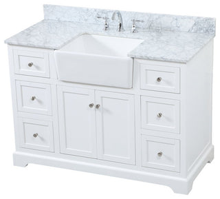 Home Living 22" Farmhouse White-Light Bathroom Vanity