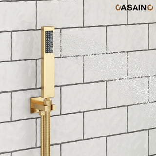 3 Function Wall Mounted Digital Display Shower System, Brushed Gold