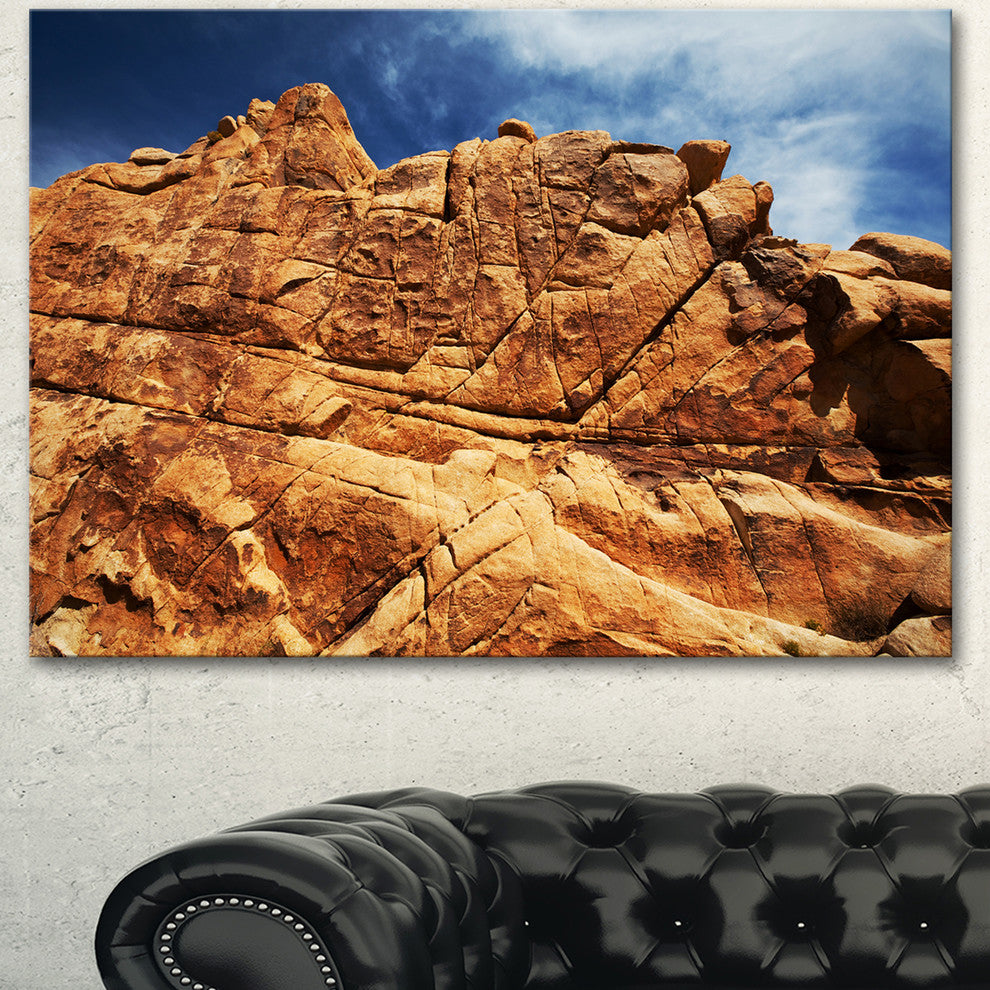 Rocky Terrain under Blue Sky, African Landscape Canvas Art Print, 40"x30"