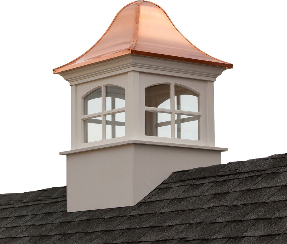 Greenwich Vinyl Cupola With Copper Roof, 48"x78"