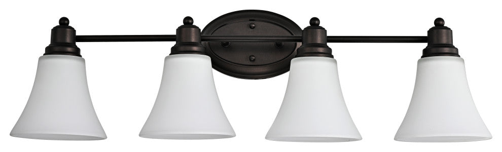 CHLOE Lighting Janet Contemporary 4-Light Rubbed Bronze Bath Vanity Fixture