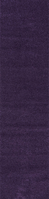 Haze Solid Low-Pile Purple 2 ft. x 12 ft. Runner Rug
