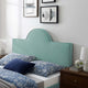 Headboard, Full Queen Size, Velvet, Blue, Modern Contemporary, Bedroom Master