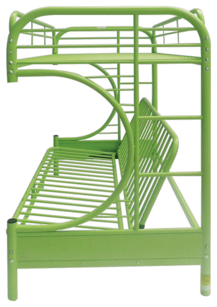 Eclipse Twin/Full/Futon Bunk Bed, Green