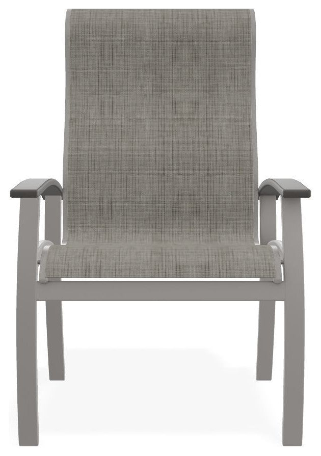 Belle Isle Sling Outdoor Dining Chair, Smoke/Kona