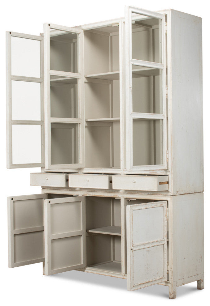 Country Painted Display Cabinet
