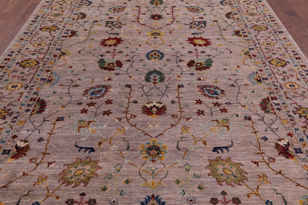 8' 2" X 11' 0" Persian Tabriz Handmade Wool Rug Q7536